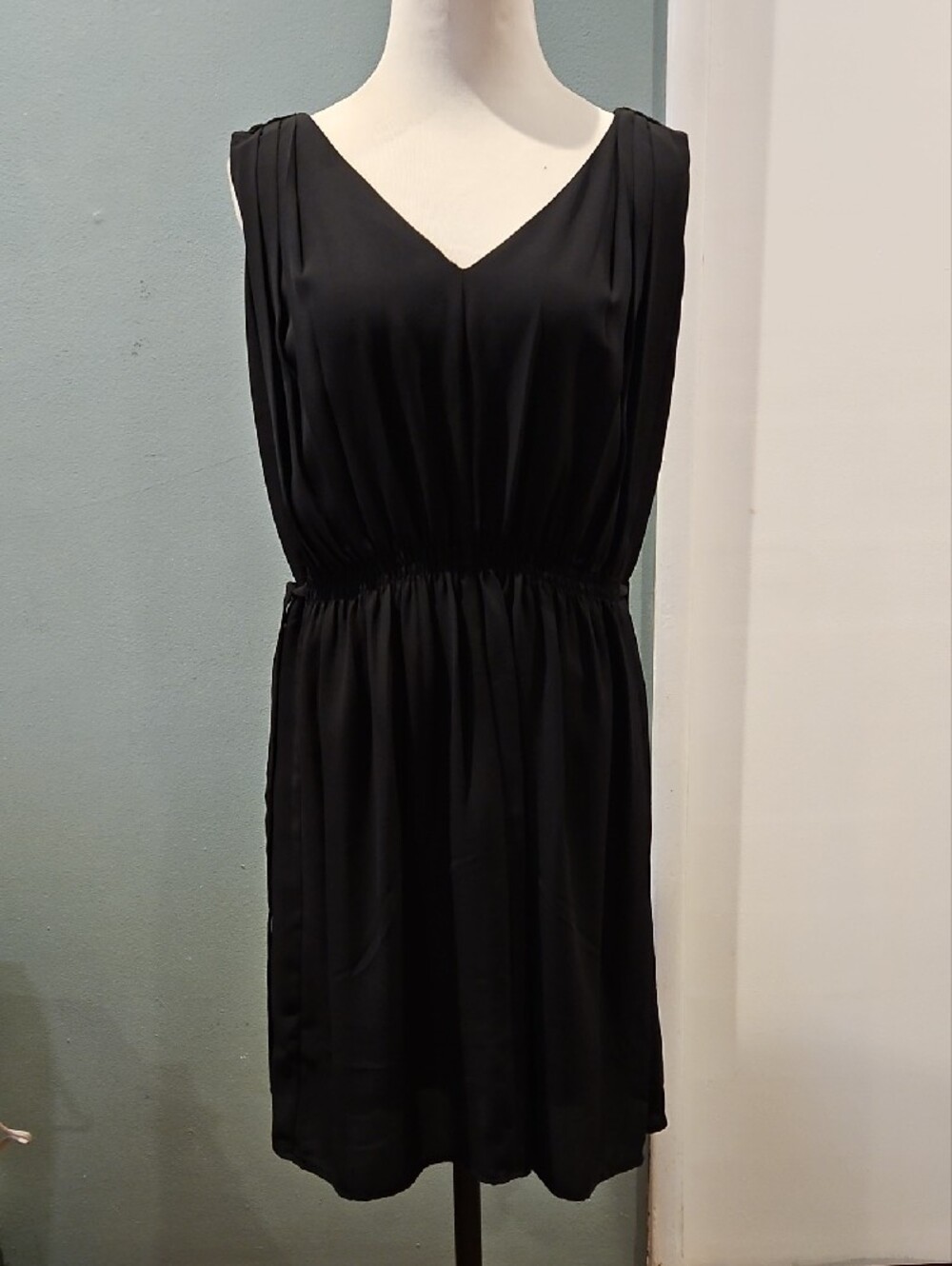 Collective Concepts Black V-Neck Sleeveless Empire Dress 0276